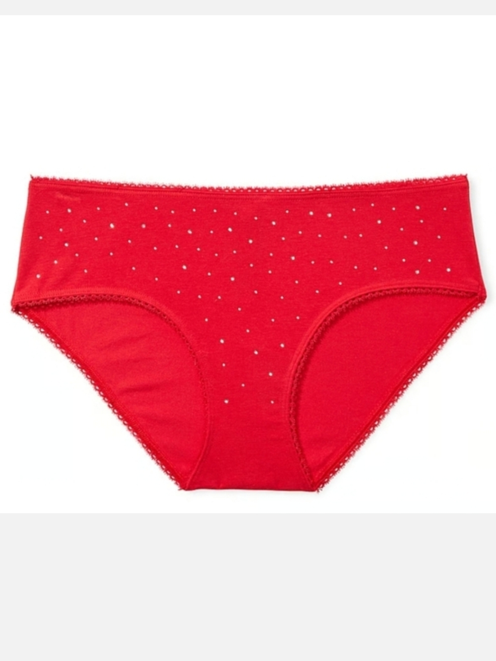Victoria's secret stretch cotton scatter shine hiphugger panty RED XLARGE